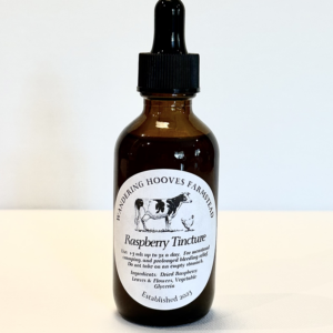 raspberry tincture bottle