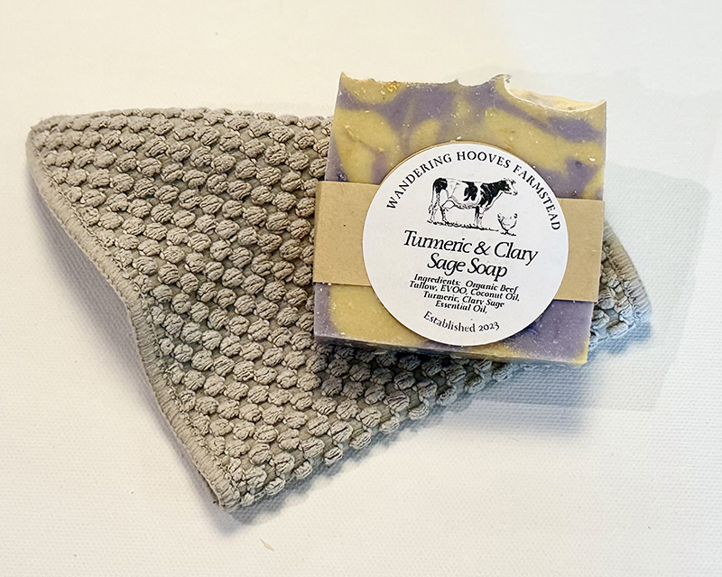 turmeric clary sage soap